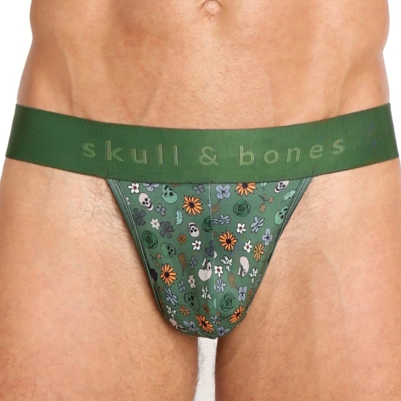 Skull And Bones Other - Skull And Bones Vintage Floral Green Thong NWT